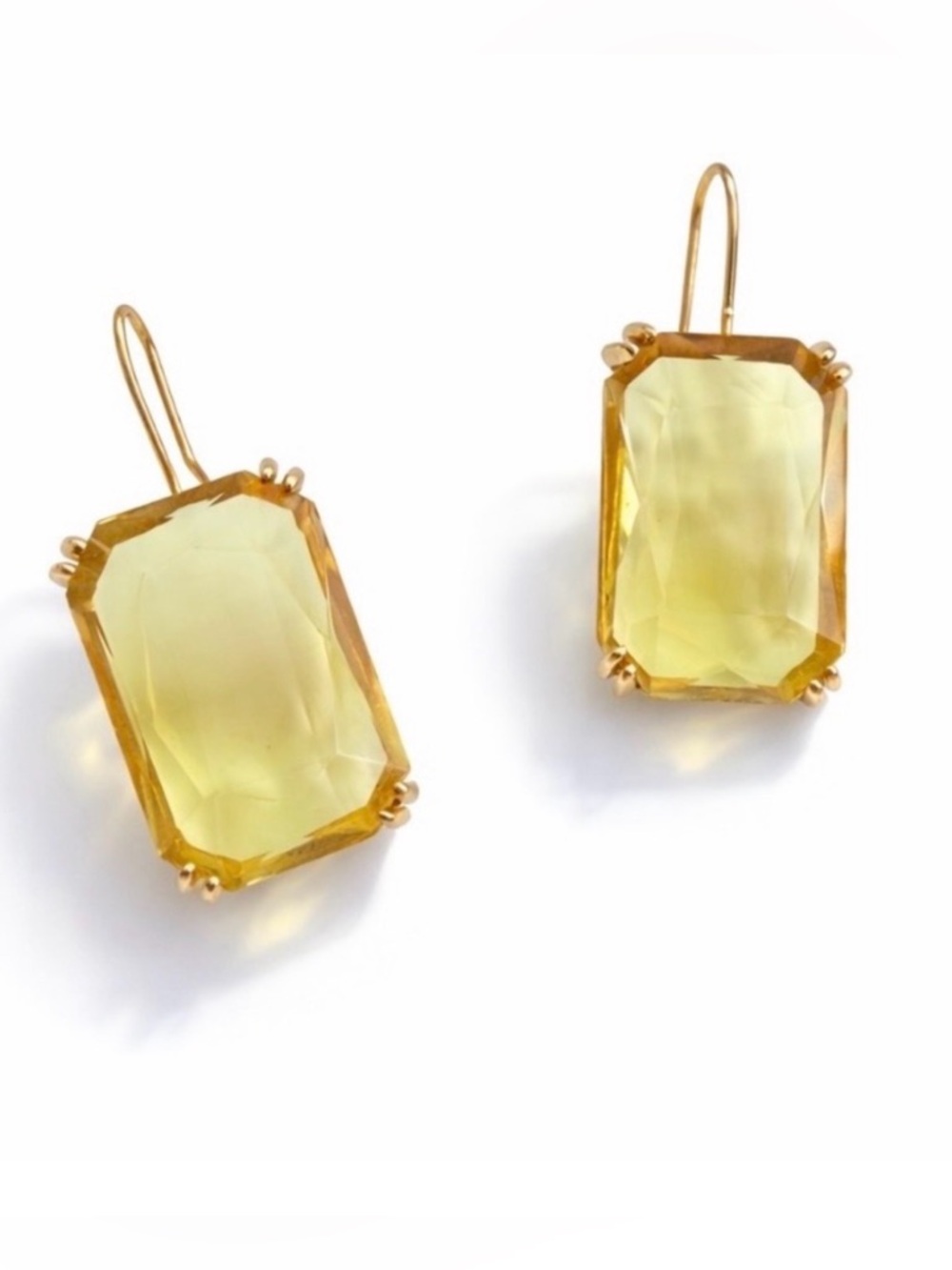 Champagne Crystal Hook Drop Earrings